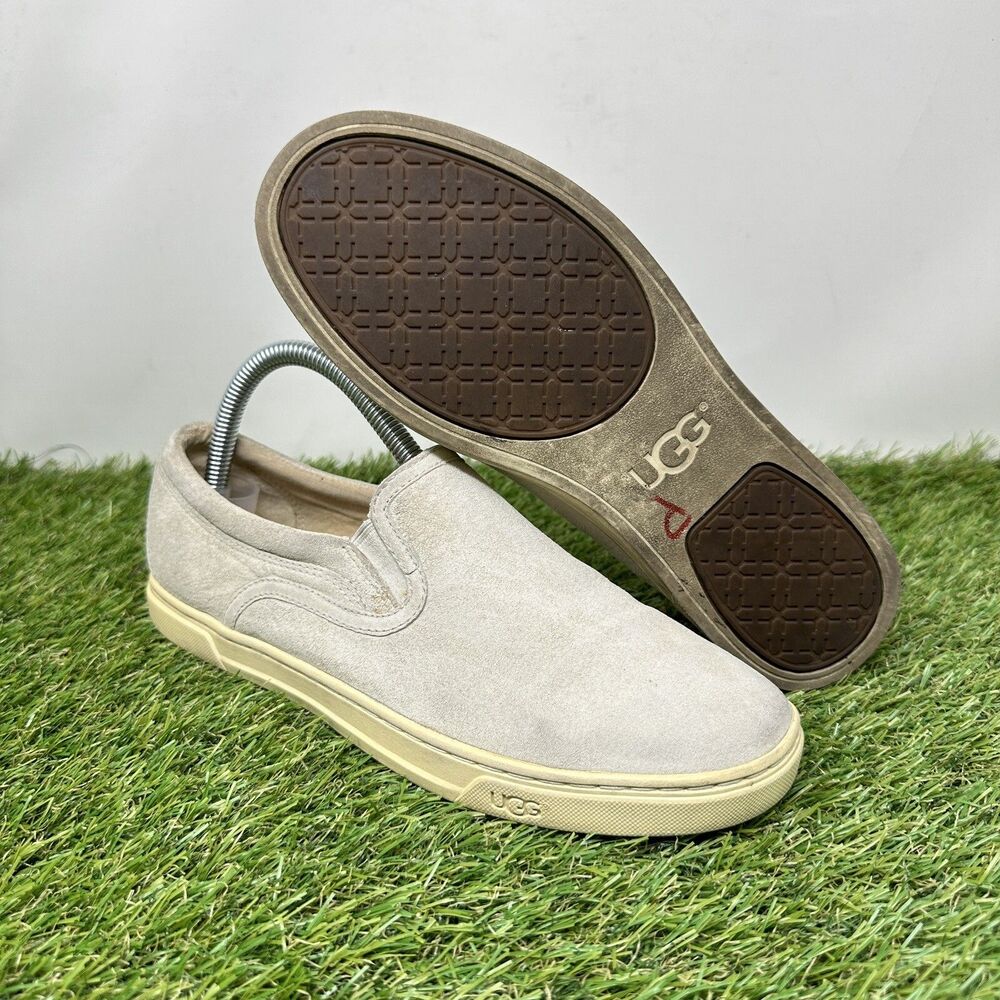 UGG Australia Fierce Slip-on Moccasins Suede Shoes Women Size 8 Beige 1006737